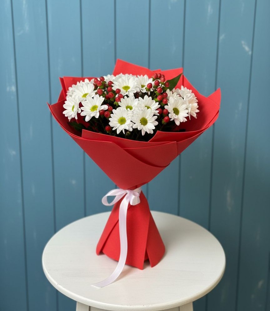 Букет цветов из: Хризантемы в Артём