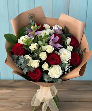 Букет цветов из:  Розы и Альстромерии в Артём