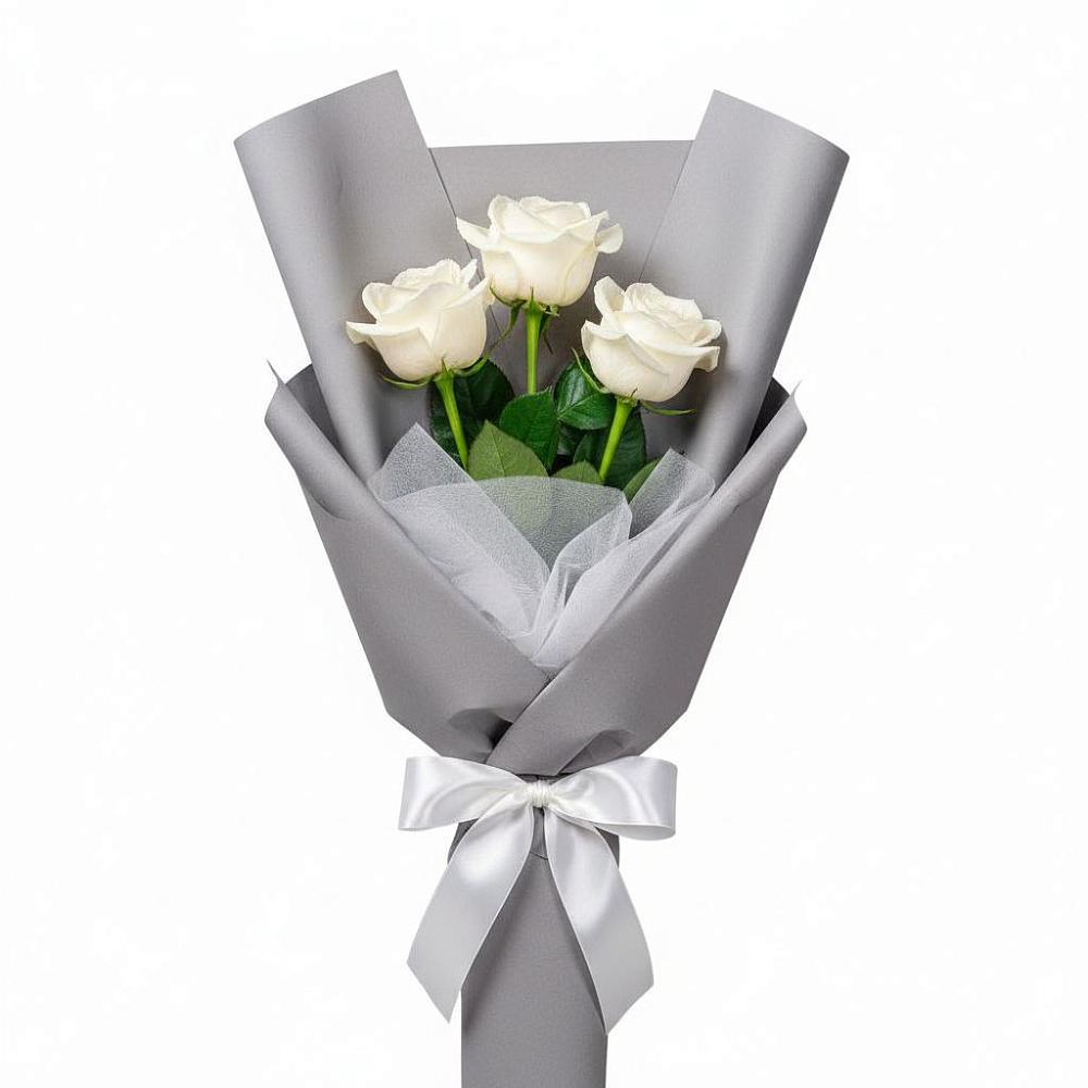Букет 3 белые розы в Артём
