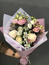 Букет цветов из:  Альстромерии, Розы и Лизиантусы #REPLACE_PRED# Артём