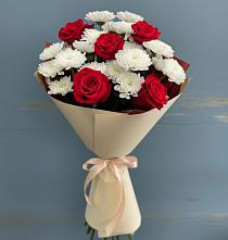 Букет цветов из:  Розы и Хризантемы в Артём