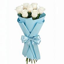 Букет 7 белых роз Проуд в Артём