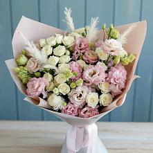 Букет цветов из:  Альстромерии и Розы в Артём